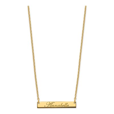 Gold-Plated Sterling Silver Personalized Bar Necklace – view 2