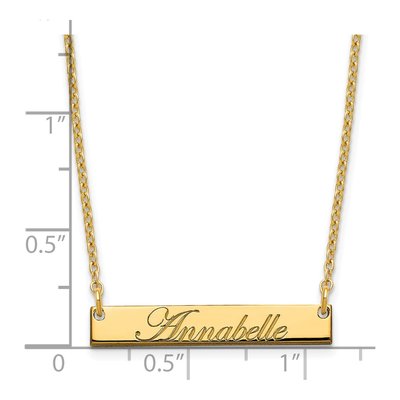 Gold-Plated Sterling Silver Personalized Bar Necklace – view 3