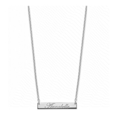 Sterling Silver Personalized Bar Necklace – view 2