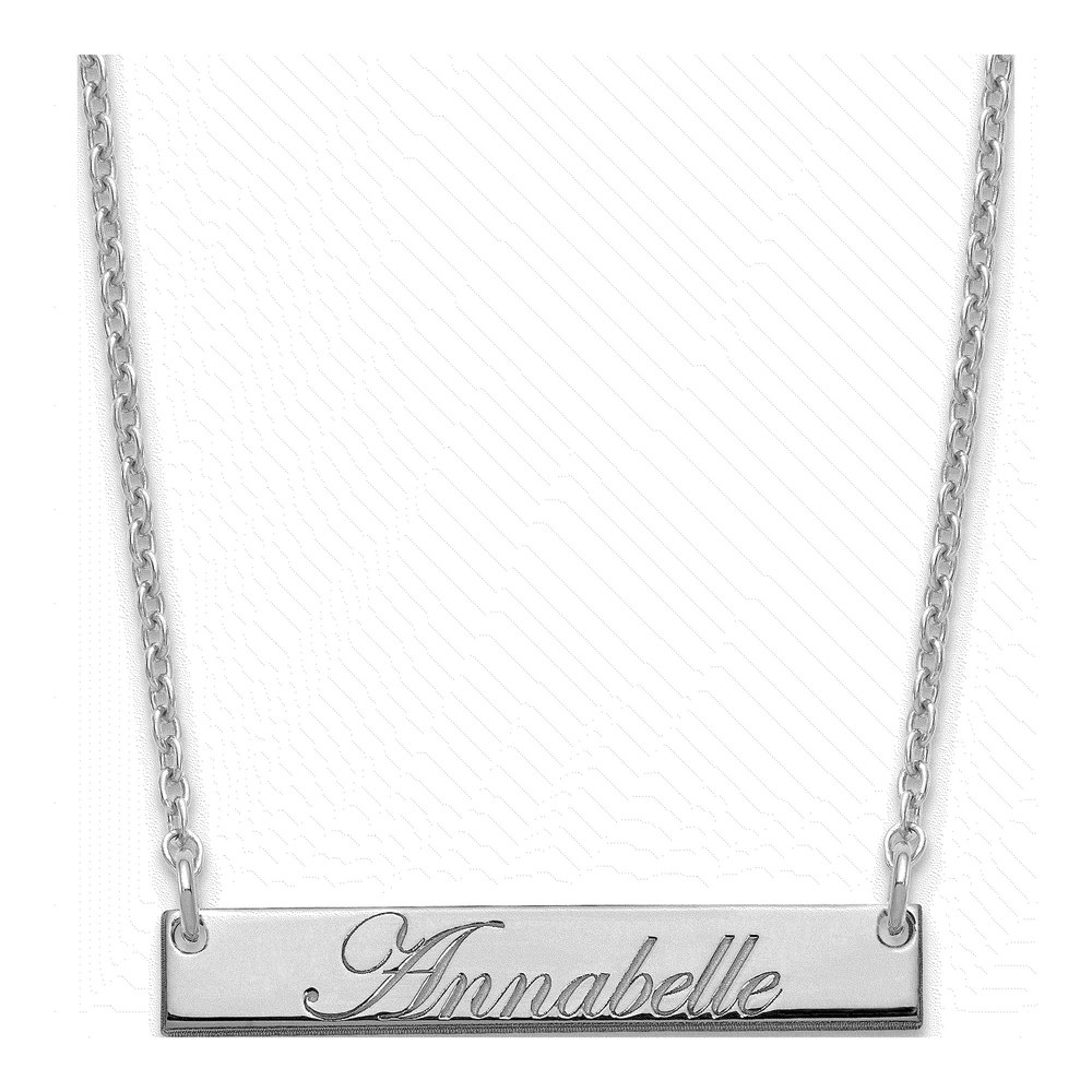 Sterling Silver Personalized Bar Necklace