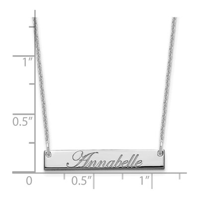 14K White Gold Personalized Bar Name Necklace – view 3