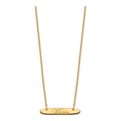 Gold-Plated Sterling Silver Personalized Bar Name Necklace – view 2