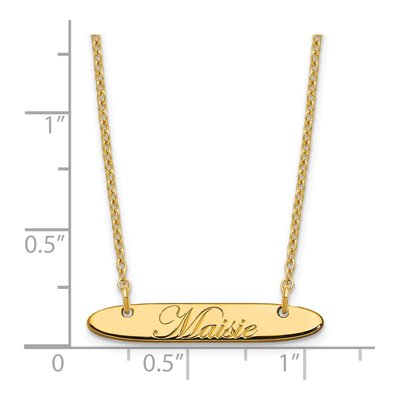 Gold-Plated Sterling Silver Personalized Bar Name Necklace – view 3