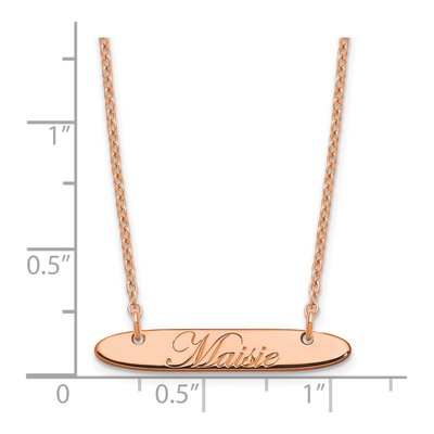 Rose Gold-Plated Sterling Silver Personalized Bar Name Necklace – view 2