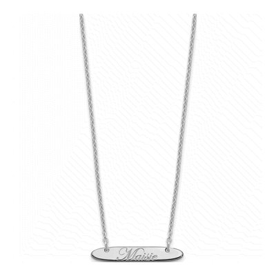 Sterling Silver Personalized Bar Necklace – view 2