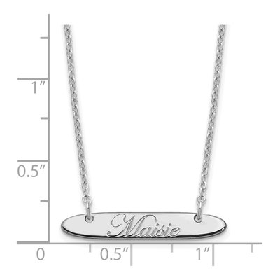 Sterling Silver Personalized Bar Necklace – view 3