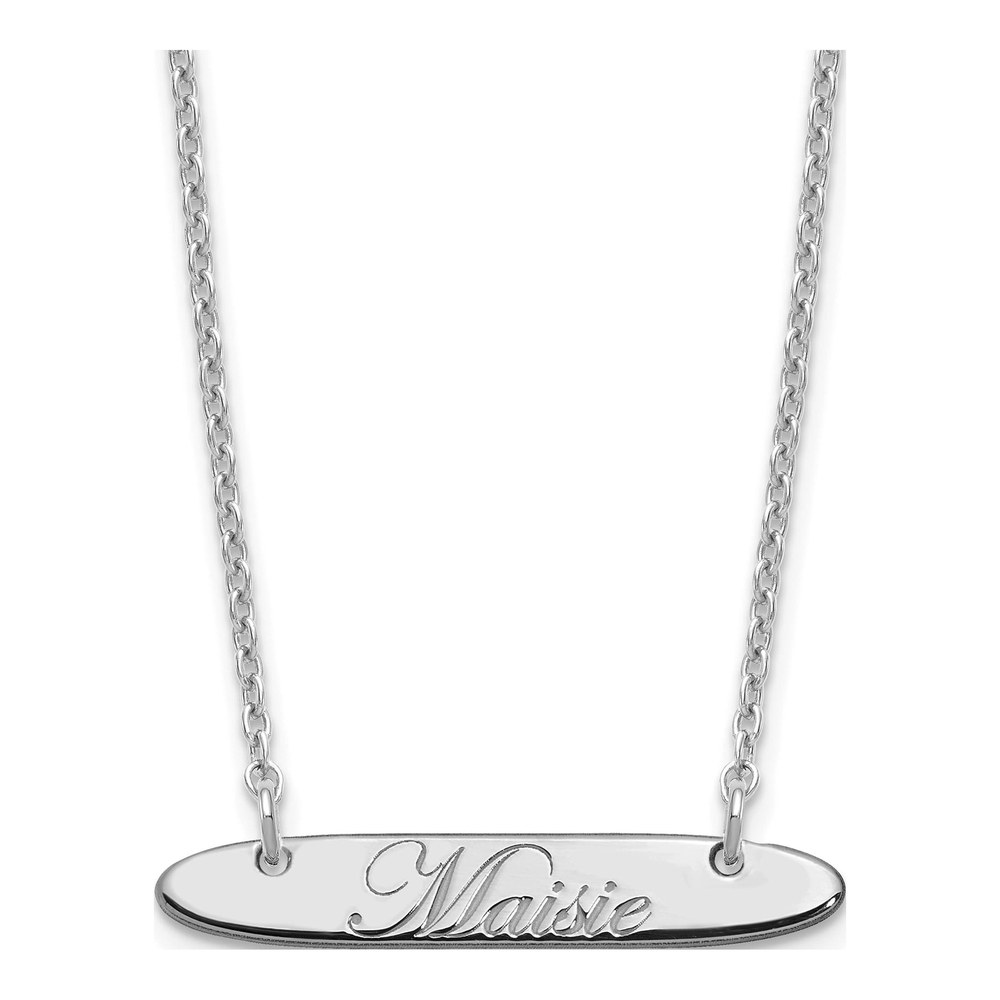Sterling Silver Personalized Bar Necklace