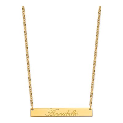 Gold-Plated Sterling Silver Personalized Bar Necklace – view 2