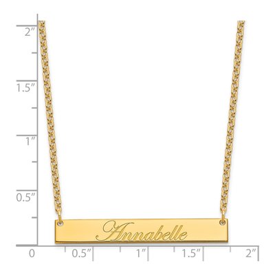 Gold-Plated Sterling Silver Personalized Bar Necklace – view 3