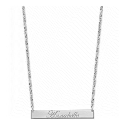 Sterling Silver Personalized Script Name Necklace – view 2