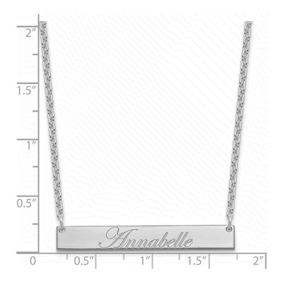 Sterling Silver Personalized Script Name Necklace – view 3