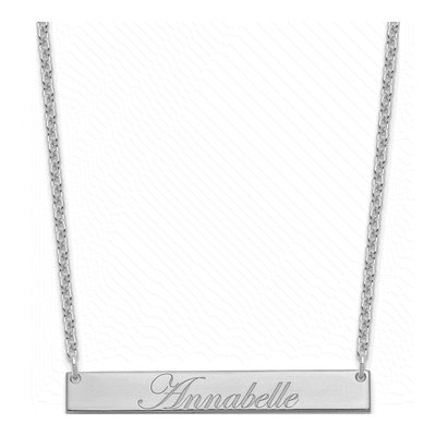 Sterling Silver Personalized Script Name Necklace