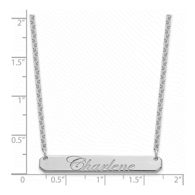 Sterling Silver Personalized Bar Necklace – view 3