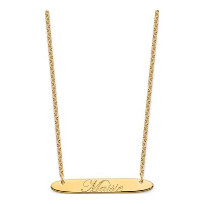 Gold-Plated Sterling Silver Personalized Bar Necklace – view 2