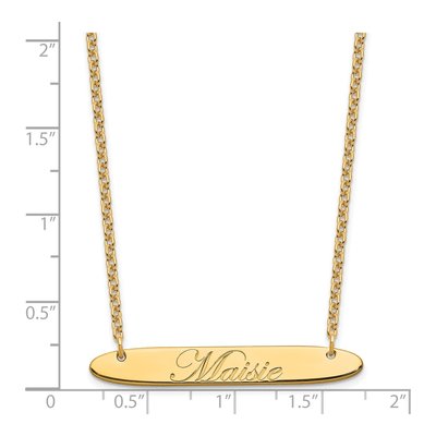 Gold-Plated Sterling Silver Personalized Bar Necklace – view 3