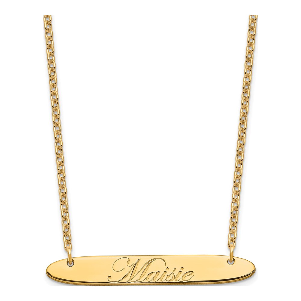 Gold-Plated Sterling Silver Personalized Bar Necklace