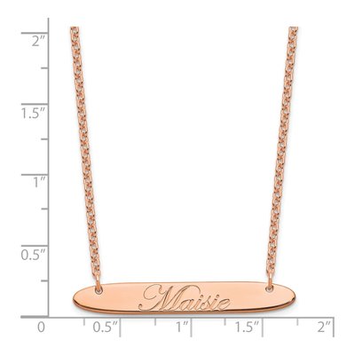 Rose Gold-Plated Sterling Silver Personalized Bar Name Necklace – view 3