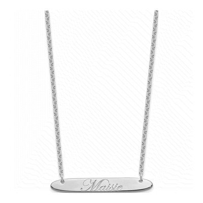 Sterling Silver Personalized Bar Necklace – view 2