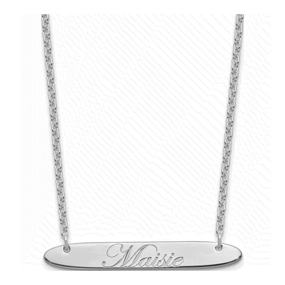 Sterling Silver Personalized Bar Necklace