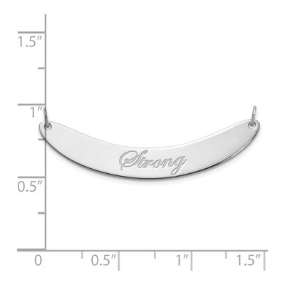 Sterling Silver Personalized Curved Bar Necklace – view 3