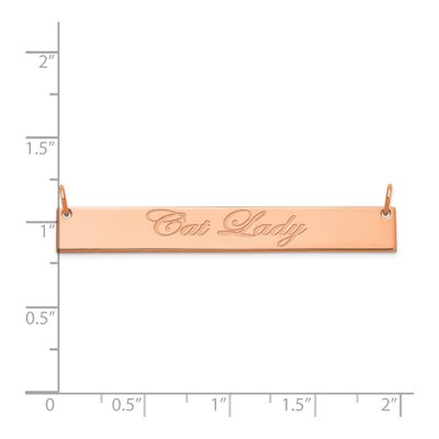 Rose Gold-Plated Sterling Silver Personalized Bar Necklace – view 2
