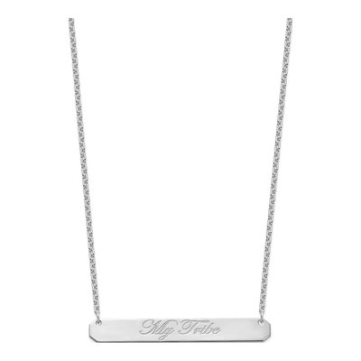 Sterling Silver Personalized Bar Name Necklace – view 4