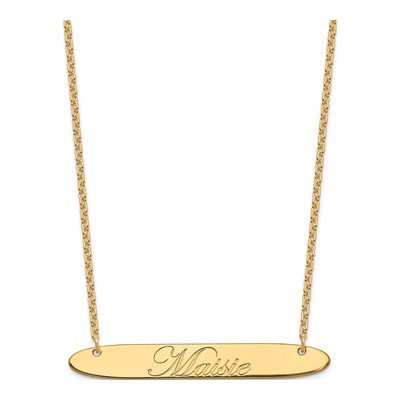 Gold-Plated Sterling Silver Personalized Bar Necklace – view 2