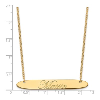 Gold-Plated Sterling Silver Personalized Bar Necklace – view 3