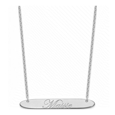 Sterling Silver Personalized Bar Necklace – view 2