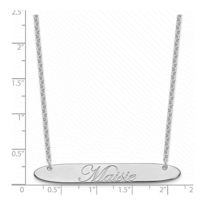 Sterling Silver Personalized Bar Necklace – view 3