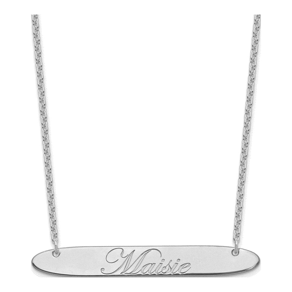 Sterling Silver Personalized Bar Necklace