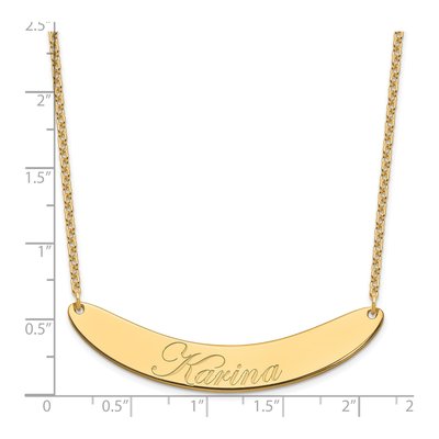 Gold-Plated Sterling Silver Personalized Script Bar Necklace – view 3