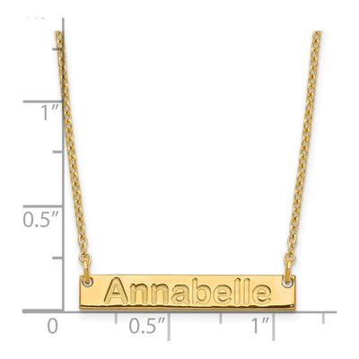 Gold-Plated Sterling Silver Personalized Bar Name Necklace – view 3