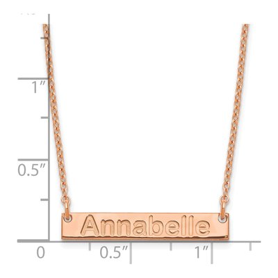 Rose Gold-Plated Sterling Silver Bar Necklace – view 3
