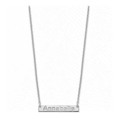 Sterling Silver Personalized Bar Necklace – view 2