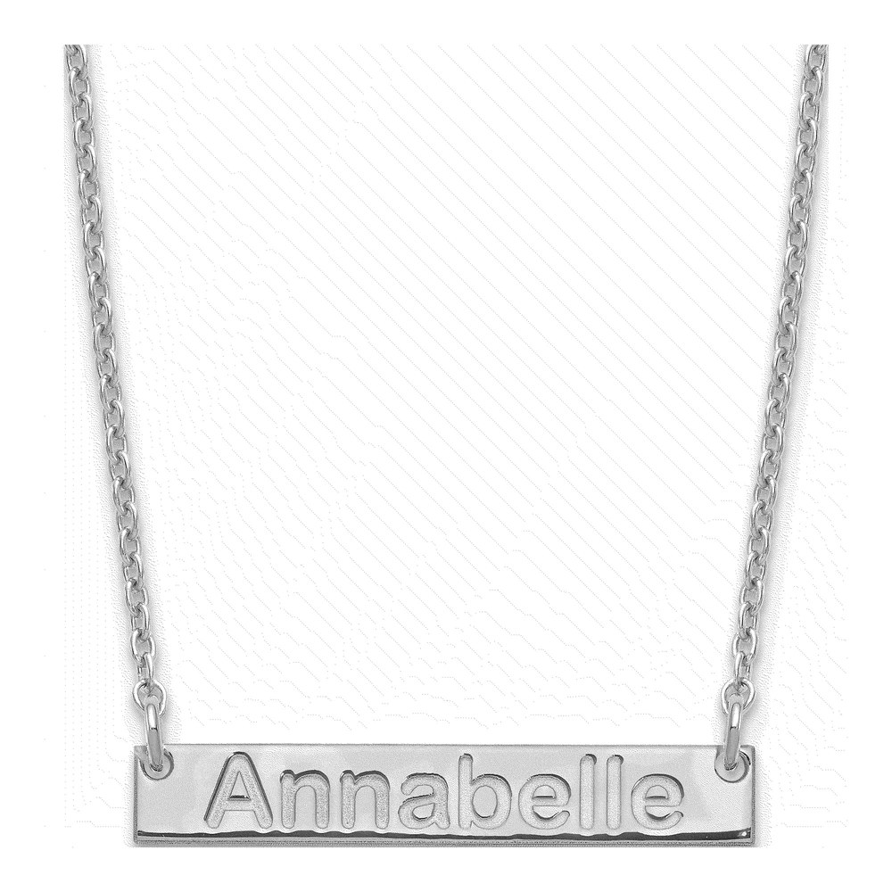 Sterling Silver Personalized Bar Necklace
