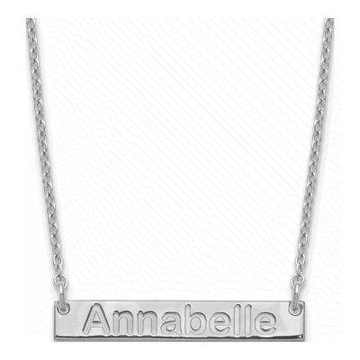 Sterling Silver Personalized Bar Necklace