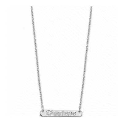 Sterling Silver Personalized Bar Necklace – view 2