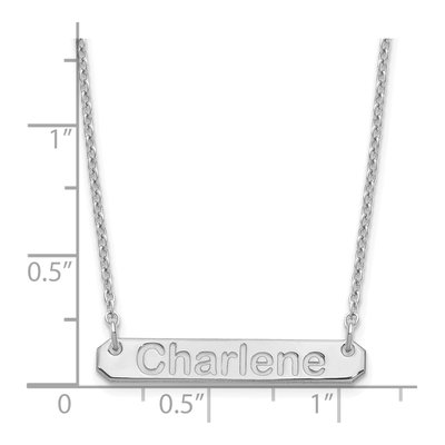 Sterling Silver Personalized Bar Necklace – view 3