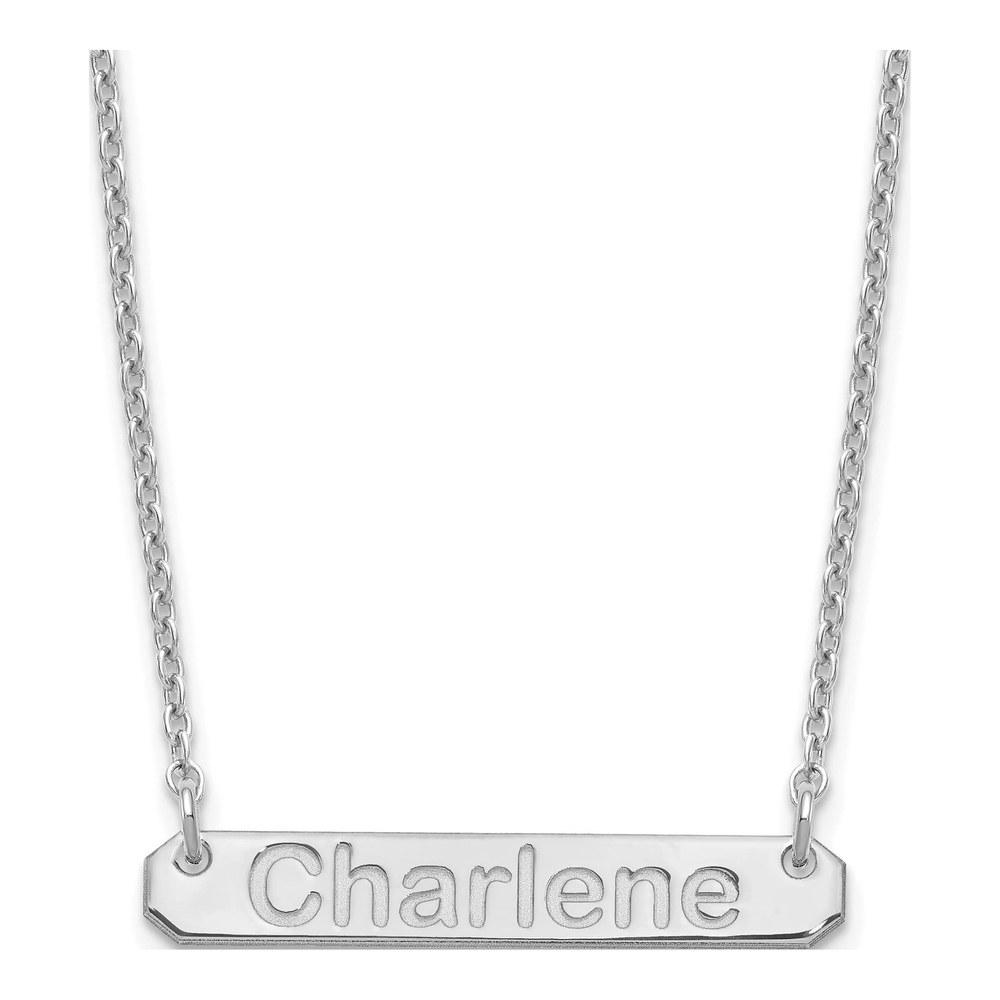 Sterling Silver Personalized Bar Necklace