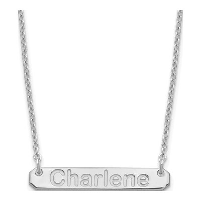 Sterling Silver Personalized Bar Necklace