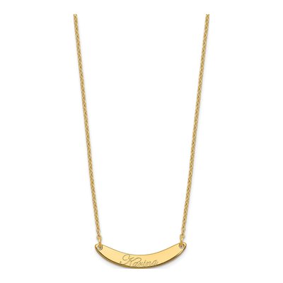 Gold-Plated Sterling Silver Personalized Script Bar Necklace – view 2