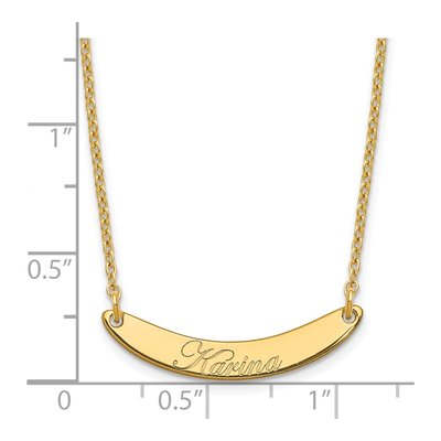 Gold-Plated Sterling Silver Personalized Script Bar Necklace – view 3