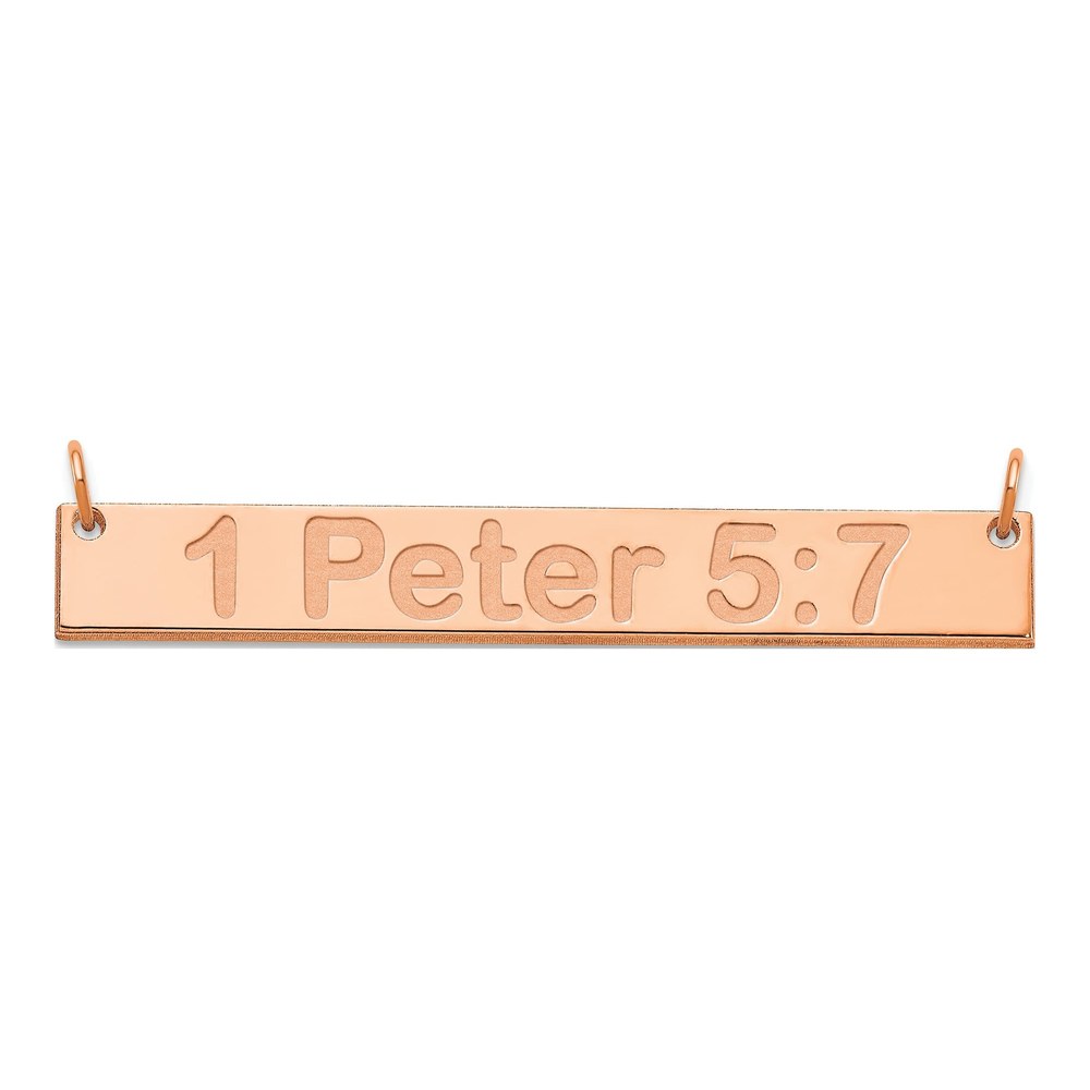 Rose Gold-Plated Sterling Silver Personalized Bar Name Necklace