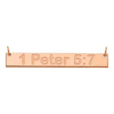Rose Gold-Plated Sterling Silver Personalized Bar Name Necklace