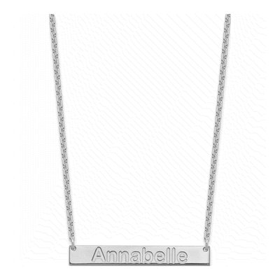 Sterling Silver Personalized Bar Name Necklace – view 2