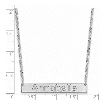 Sterling Silver Personalized Bar Name Necklace – view 3