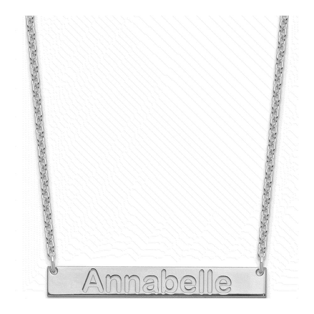 Sterling Silver Personalized Bar Name Necklace