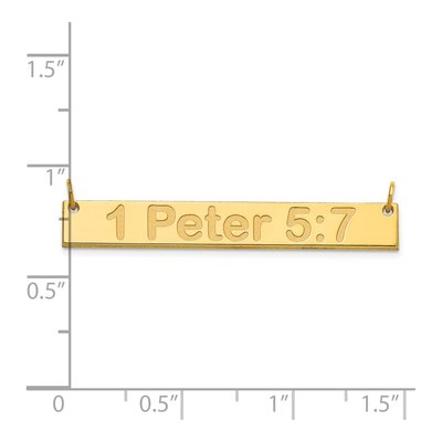 14K Yellow Gold Personalized Bar Necklace – view 3