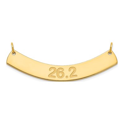 Gold-Plated Sterling Silver Personalized Curved Bar Name Necklace